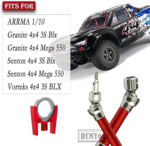 Miniatura 2 de Eje de transmisión CVD Ejes y centro de transmisión Soporte de alta velocidad Pieza de actualización para 110 Arrma Senton Granite 3s Blx y Mega550,