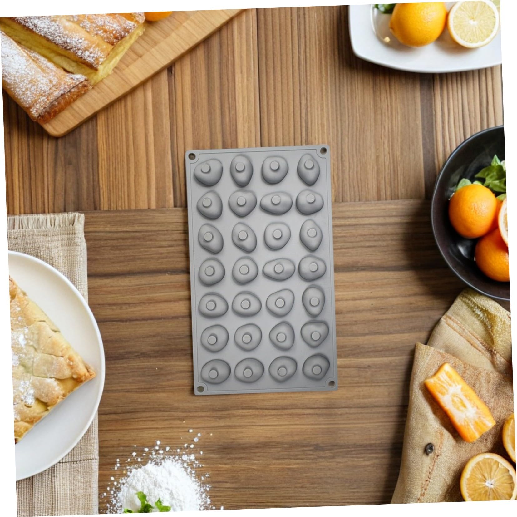 TOYANDONA 2pezzi Stampo in Silicone Per Cioccolatini Forma Di Pietra Cavità Antiaderenti Per Caramelle Al Cioccolato Gelatina Cubetti Di Ghiaccio e Dolcetti