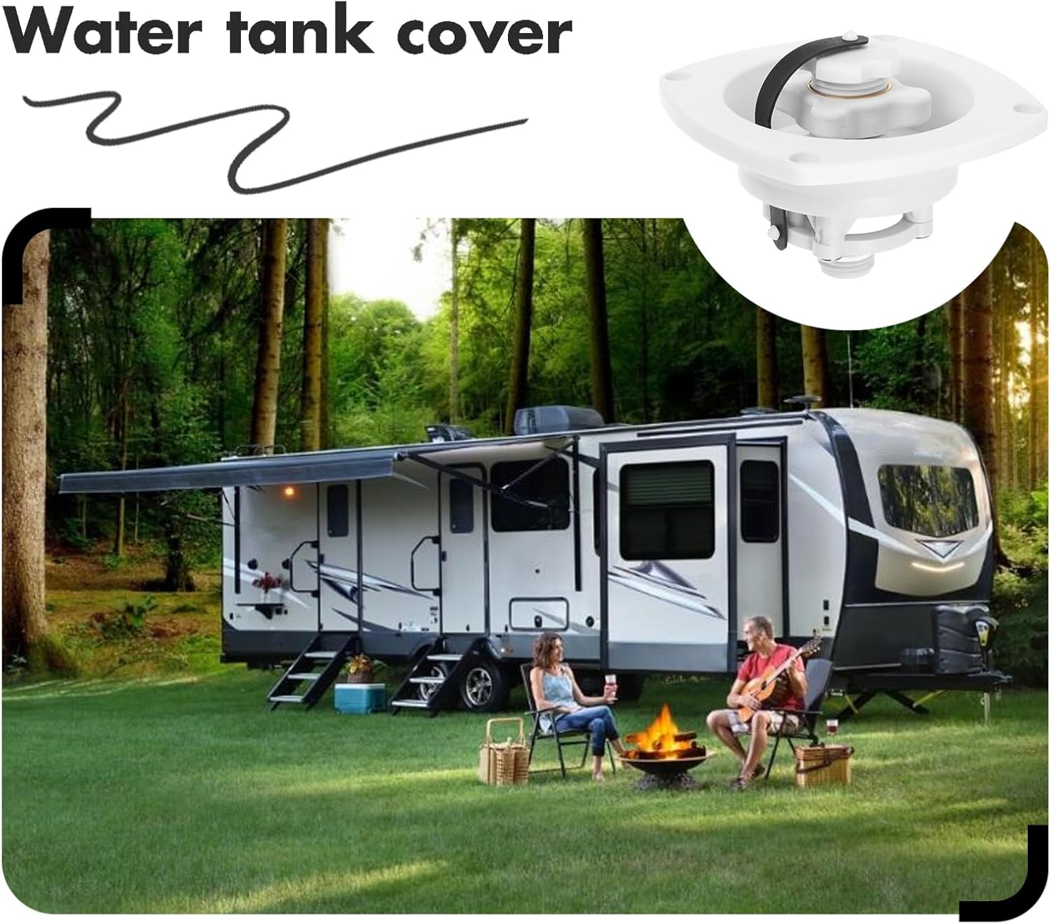 4pcs Rv Water Fill Inlet Check Valve Construction Easy Installation for Trailers and Campers for Rv Tanks