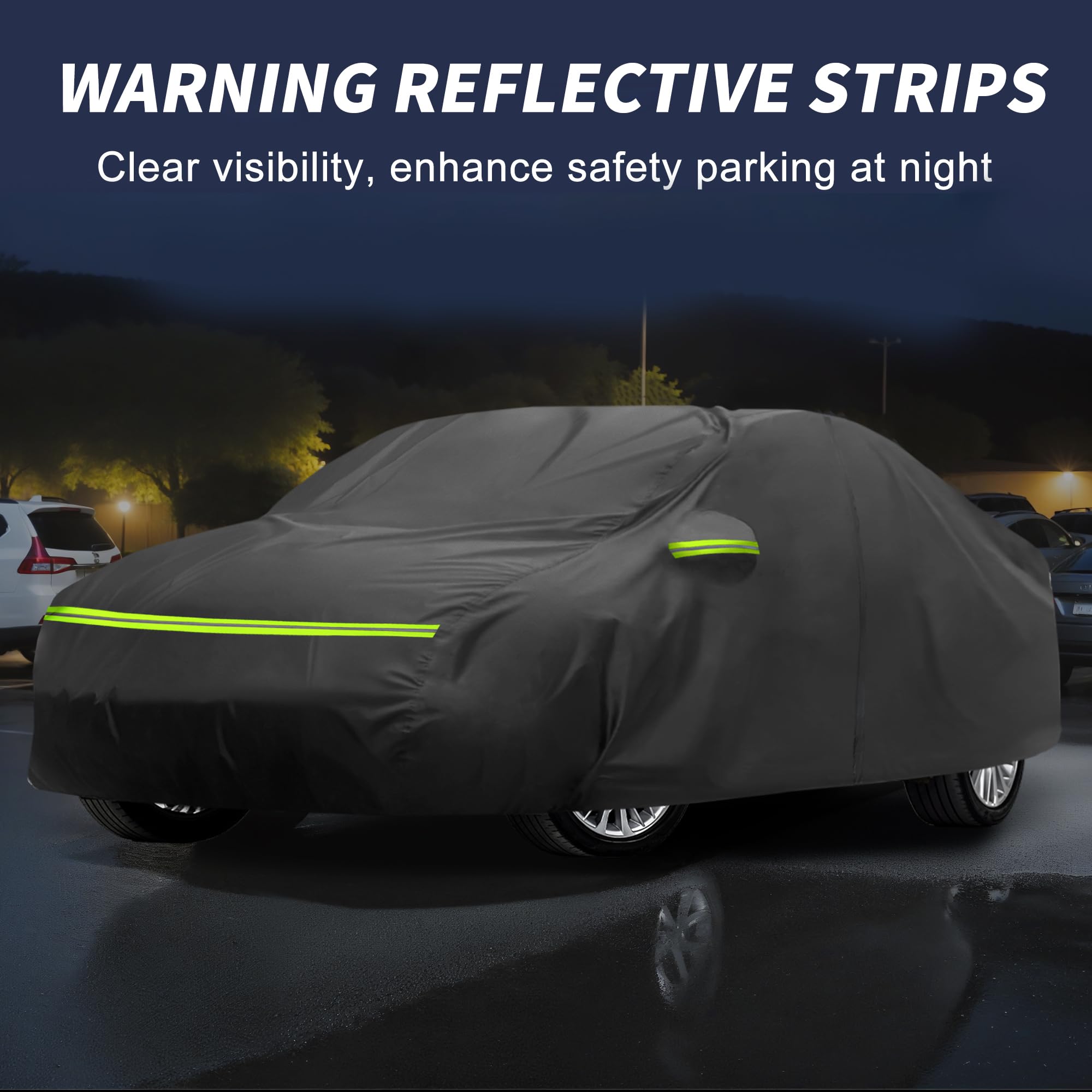 A ABSOPRO Pokrowiec samochodowy do Opel Astra 09-24 210D-PU pełne pokrycie na wszystkie warunki atmosferyczne, wodoszczelny, wiatroszczelny, ochrona przed słońcem, śniegiem, z drzwiami kierowcy, zamek