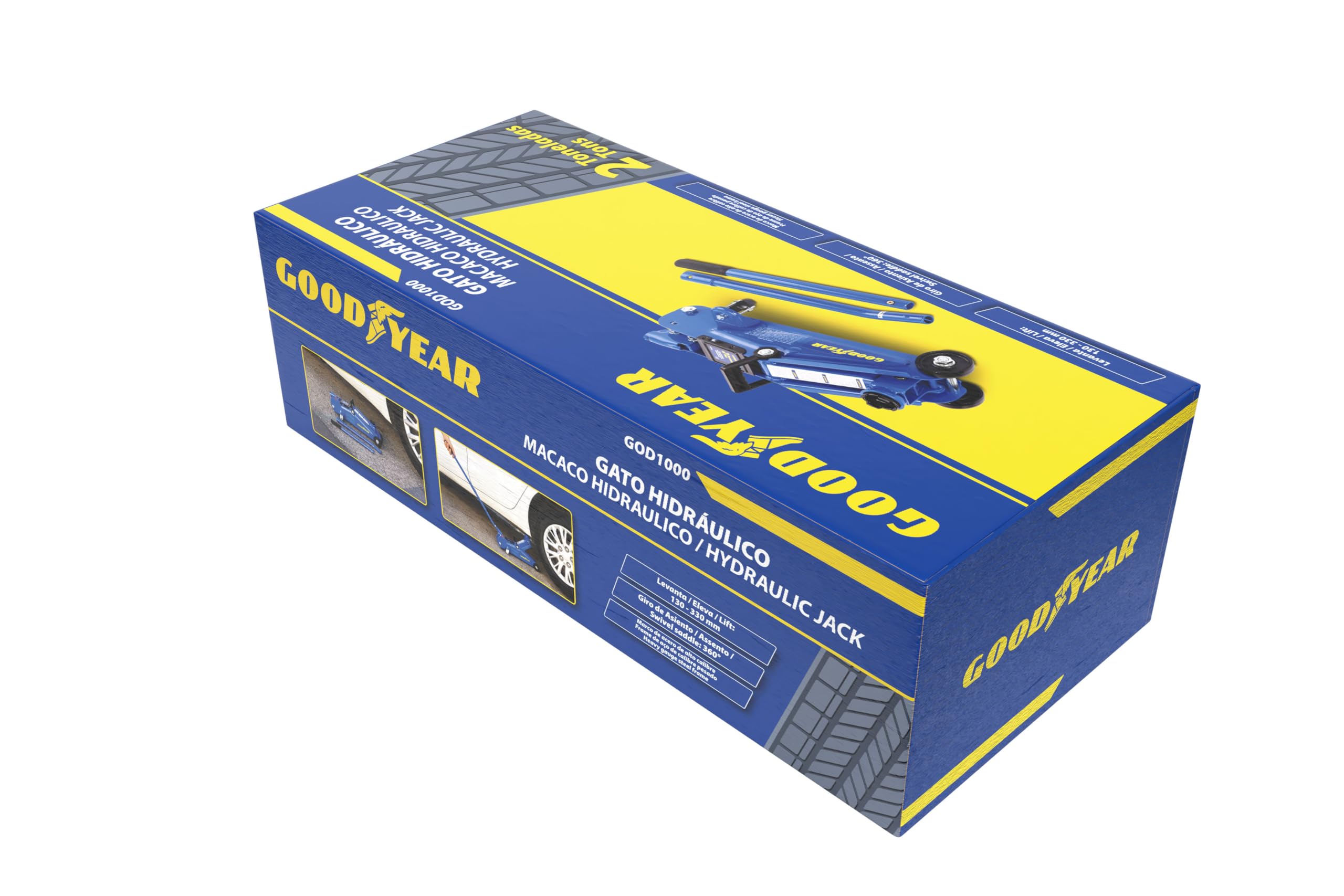Goodyear GOD1000 Martinetto Idraulico a Carriola 2 Tonnellate Blu