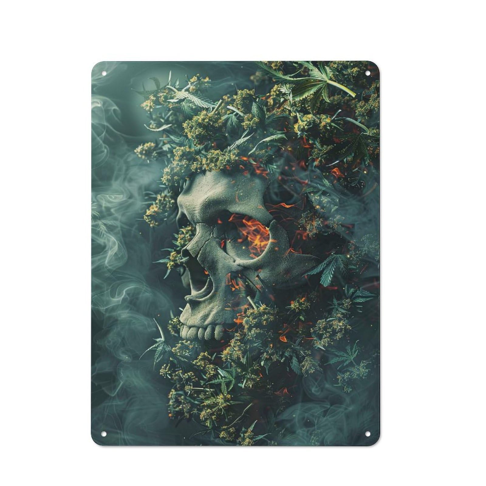 Metal Wall Sign 40x30cm Featuring Weed IX for Workshop Wall, for Makers And DIY Enthusiasts
