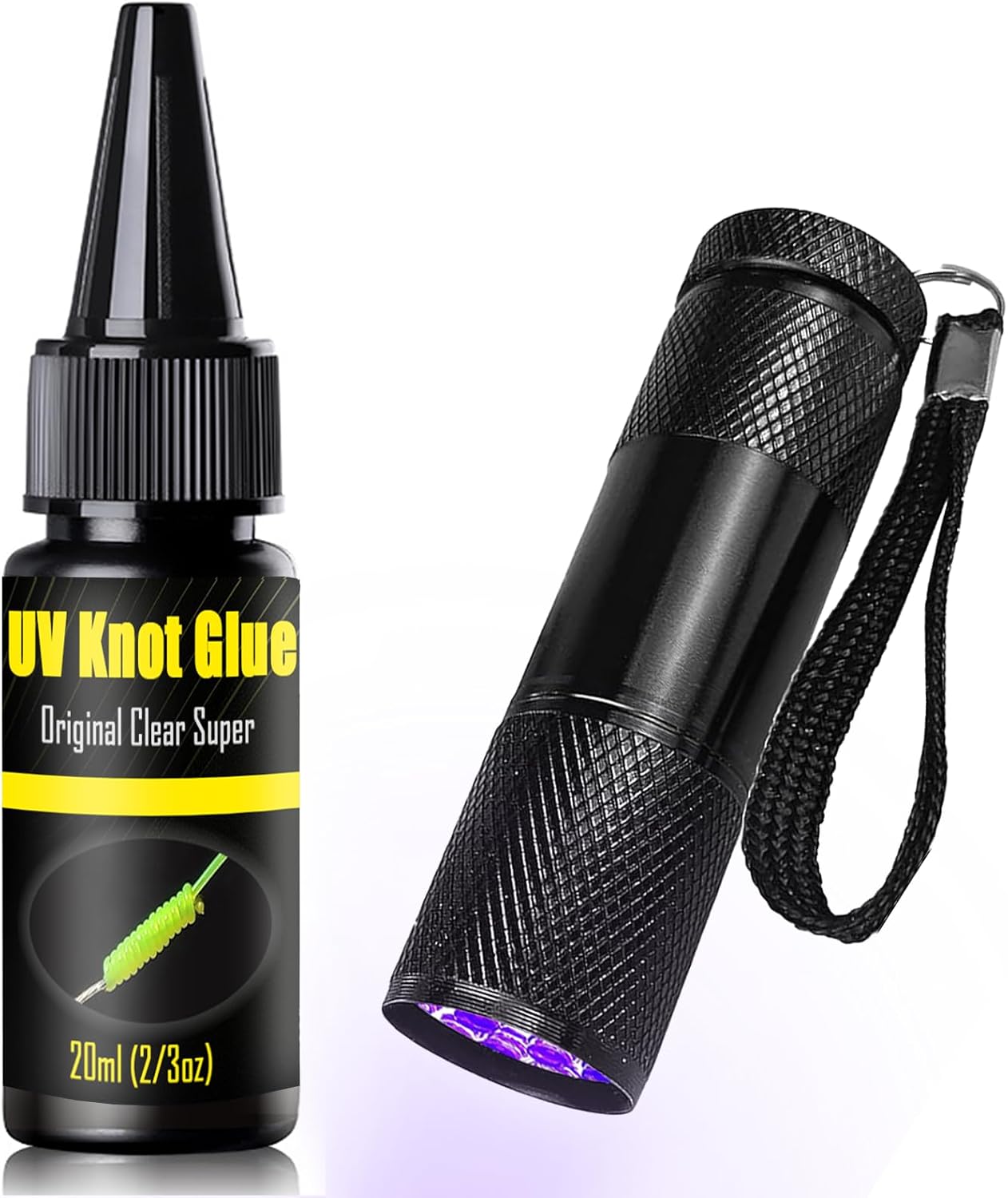 Eupheng UV Knot Glue for Fishing Knots and Fly Repairs, Ideal for Braid to Leader Knot Strengthening Smooth, Flexible Finish