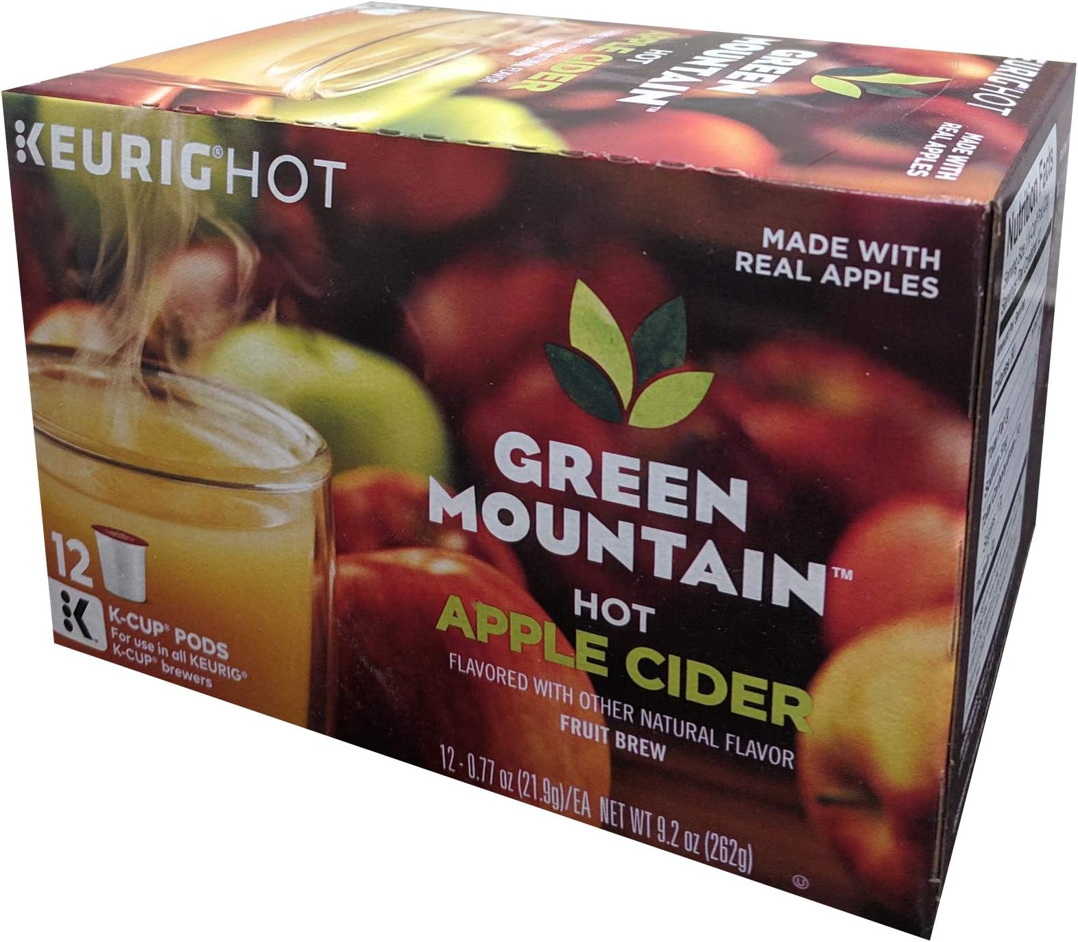GREEN MOUNTAIN Hot Apple Cider K-Cup, 12 Count (Pack of 1) net wt 9.2 ounce