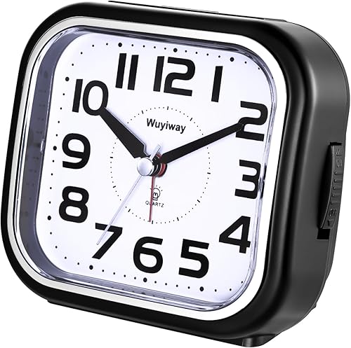 Miniatura 8 de Reloj despertador fuerte, números grandes legibles para personas mayores, despertador analógico de 4.3 pulgadas para dormitorios y hogar, funciona