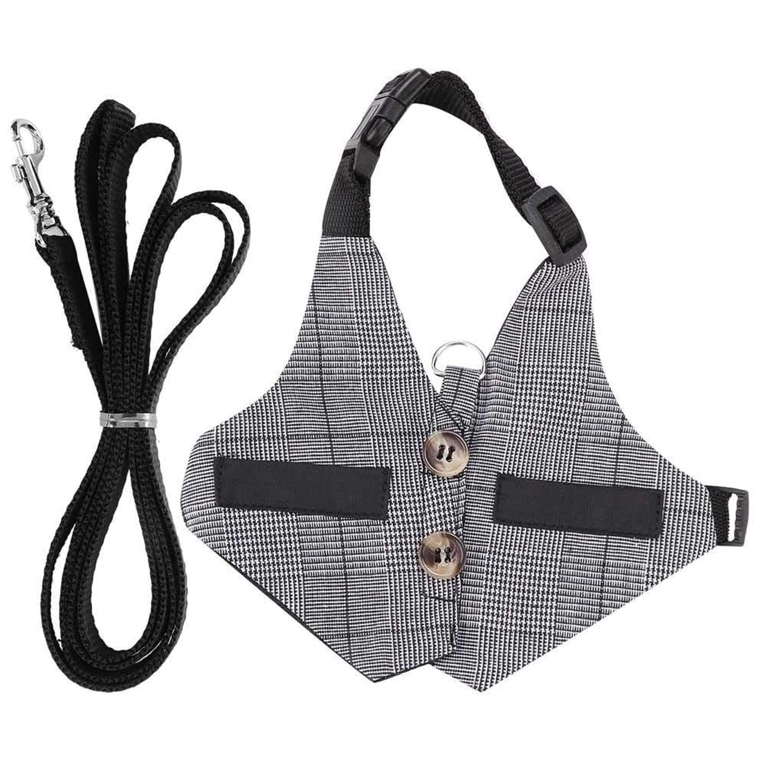 KSIUW Conejo arnés Transpirable Suave con Correa - Conejo Animal doméstico pequeño Animal Caminar arnés Chaleco Correa, Ajustable para Cachorros,Gatito,Conejo,Perro