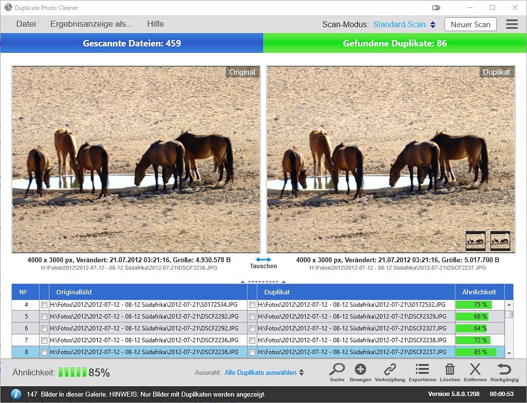 Bildbearbeitung für Windows 11, 10, 8.1, 8, 7 - Doppelte Fotos finden und löschen