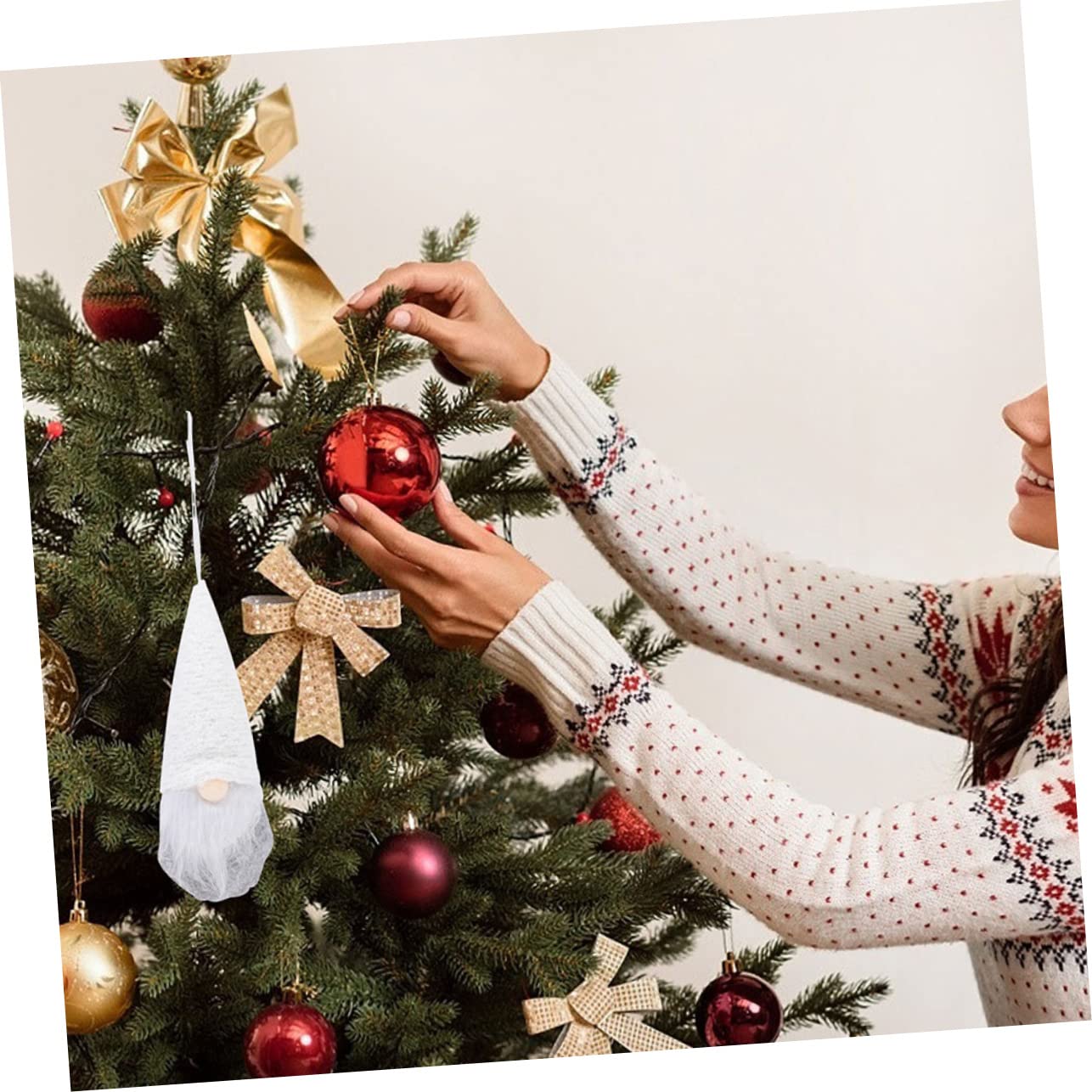 ABOOFAN 18 Piezas muñeca de Navidad decoración Dormitorio muñecos navideños Colgante de encantadores Colgantes de Rodolfo Colgando Adornos muñeco Colgante paño