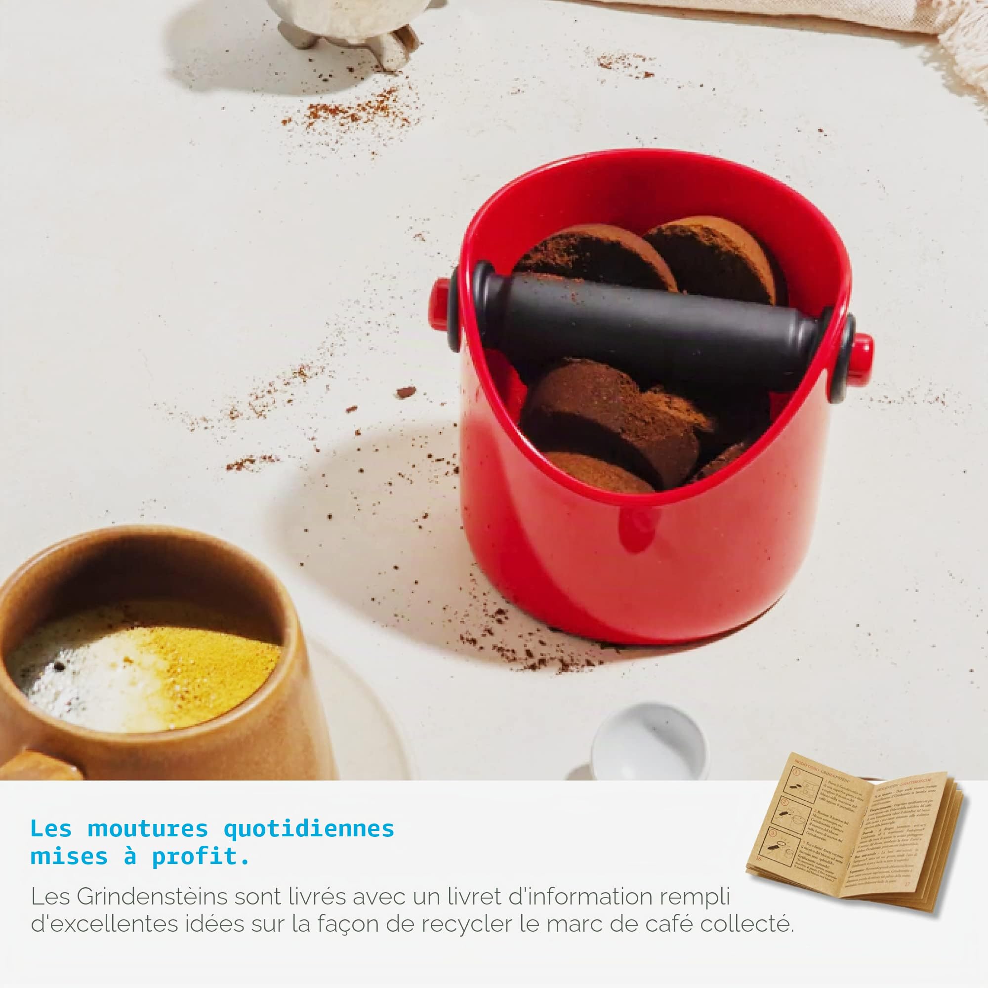 Dreamfarm DFGR1181 Marco Noir (pot pour récupérer le marc de café)