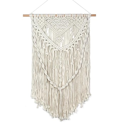 JONKASIPA Macrame Wall Hanging - Bohemian Handmade Woven Tassel Tapestry