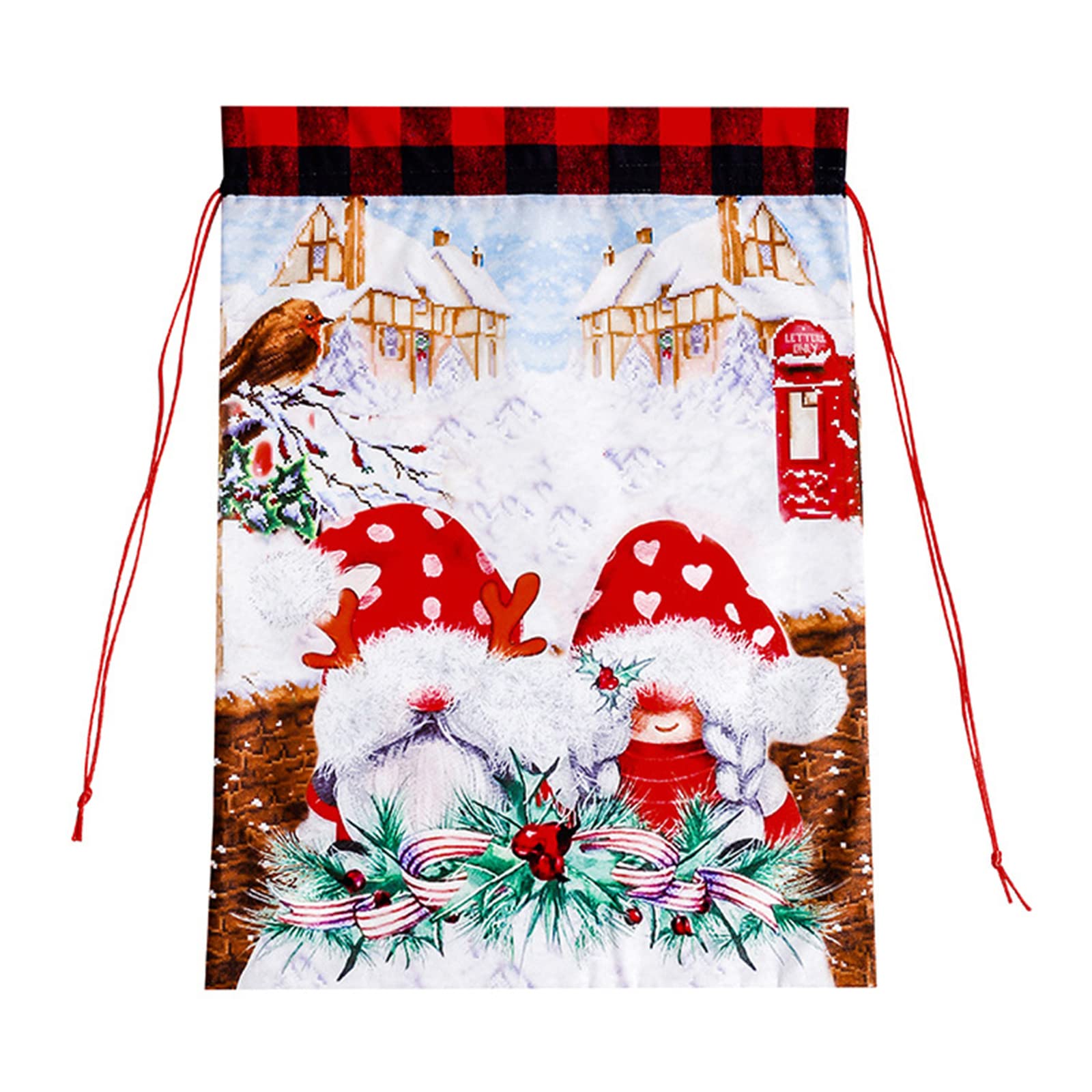 Elnwnnkc Christmas Tree Skirt Ornament Christmas Tree Decorations Chair Back Cover Navidad New Year Winter Snow Holiday Apron Set