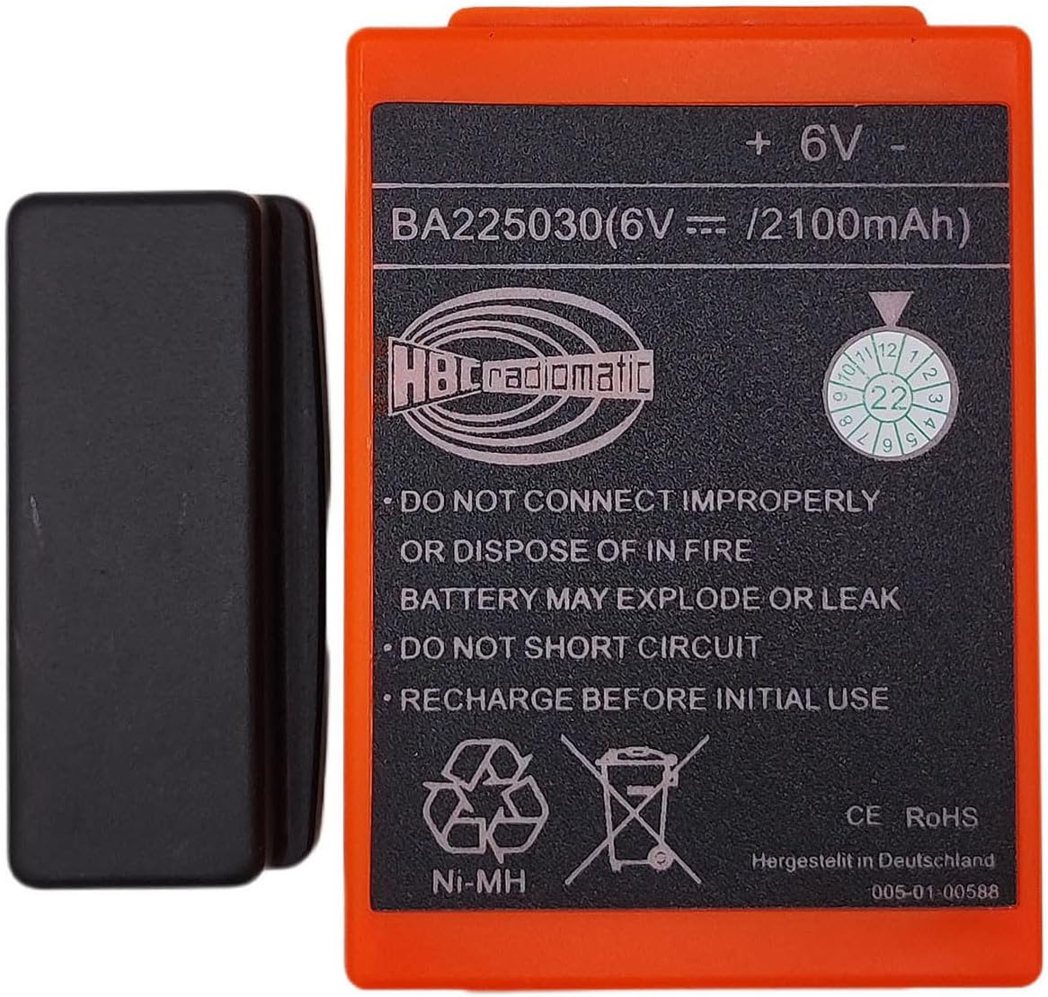 (4PCS/Set) 6V 2100mAh BA225030 Ni-Mh Rechargeable Battery Replace HBC Radiomatic Battery BA225000 BA225031 BA205030 FuB05AA BA225030 BA225001 for HBC Crane Remote Control Pump Truck