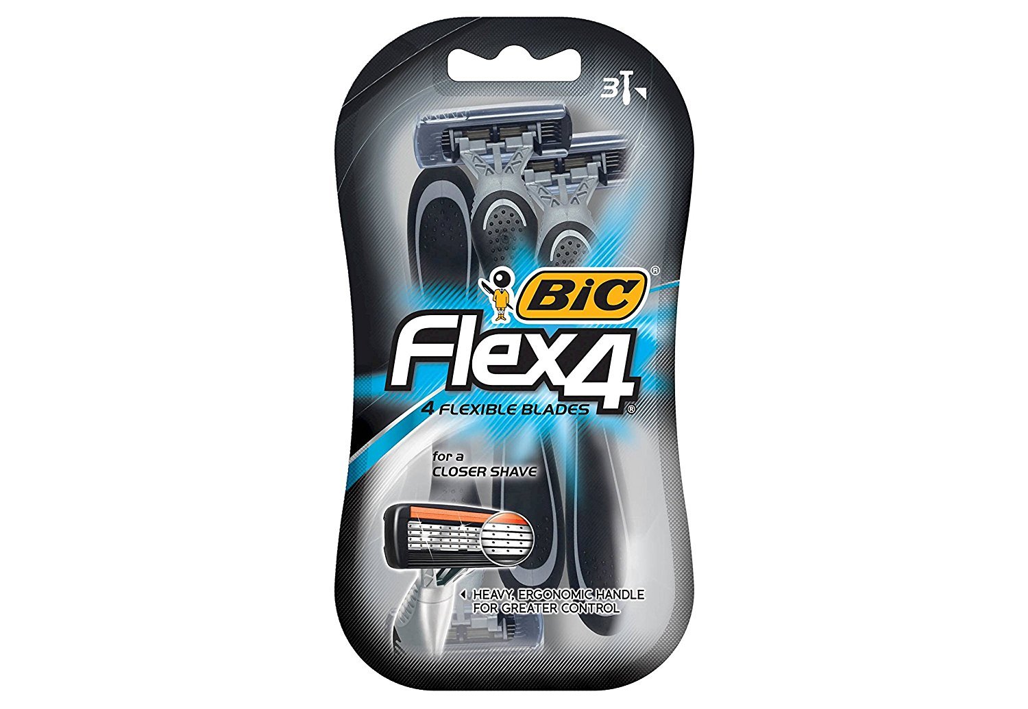 Bic Flex 4 Quad Shvr3ct Size 3ct