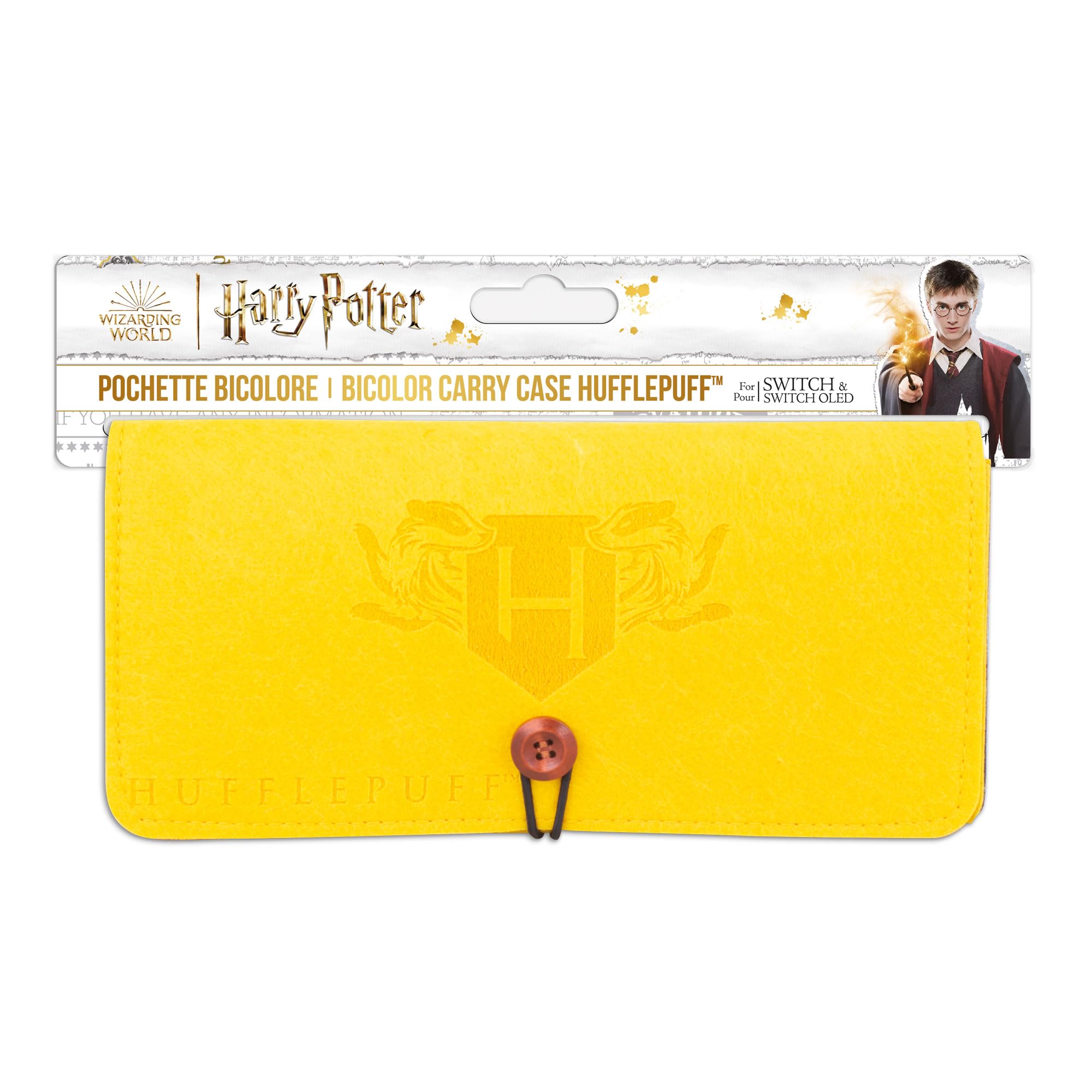 Freaks And Geeks Harry Potter - Pochette de Transport en feutrine - Modèle Poufsouffle Pour Nintendo Switch et Switch OLED