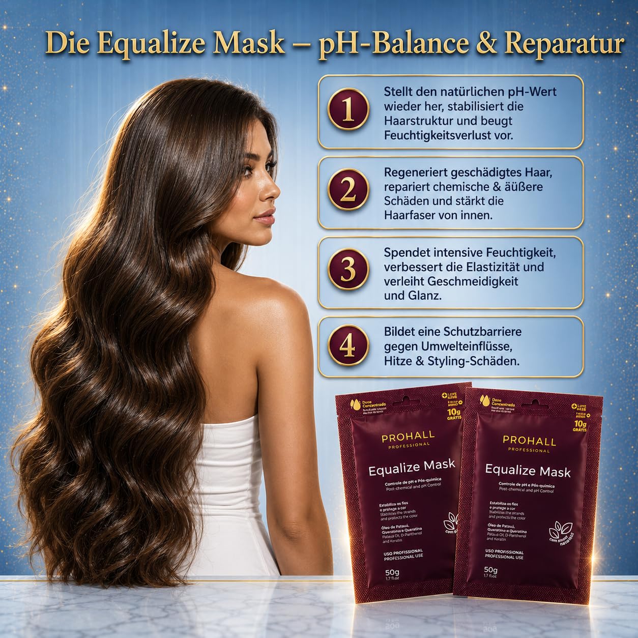 Blonde Keratin-Haarglättungsbehandlung zu Hause–Formaldehydfreie brasilianische Keratin-Haarmaske für widerspenstiges & krauses Haar–Dauerhafte Haarglättung hält bis zu 6 Monate-Select1 Prohall-3.4FLz