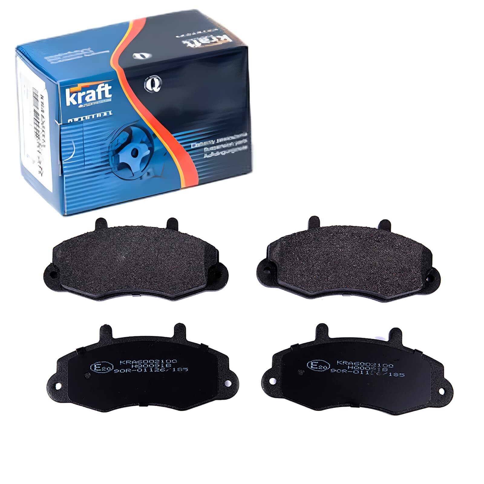 Kraft Automotive Bremsbelagsatz, Scheibenbremse 6002100 Vorderachse | Kompatibel Mit: Ford Transit Bus, Transit Bus, Transit Kasten, Transit Kasten, Transit Pritsche/Fahrgestell
