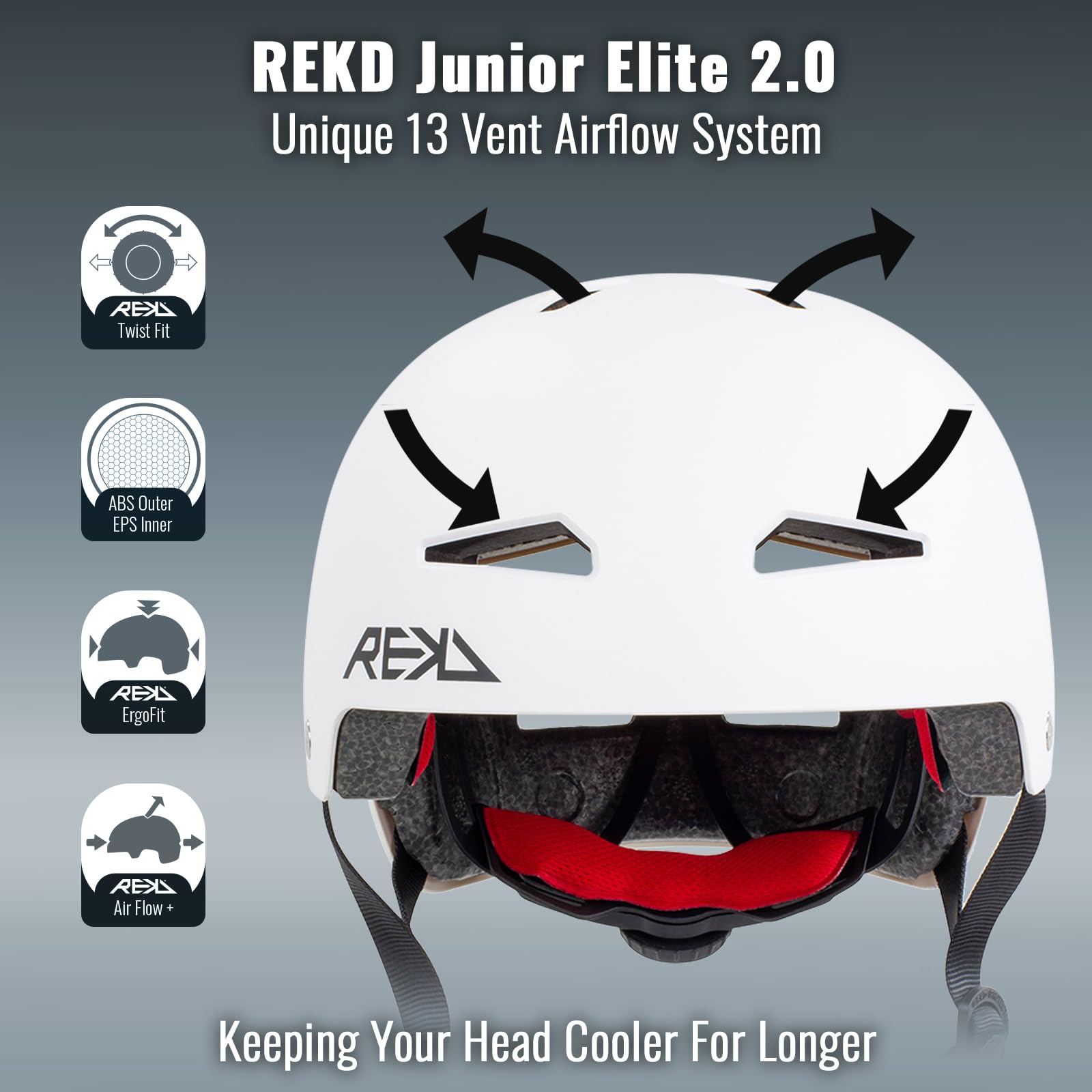 Rekd Unisex Jugend Junior Elite 2.0 Helm