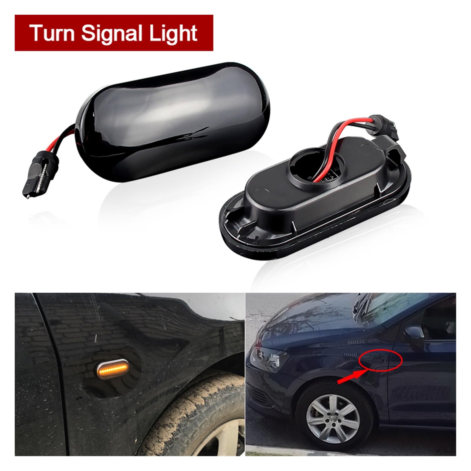 2 pièces 12V feu de signalisation latéral for SEAT Leon 1P Ibiza Mk3 6L Mk4 6J Toledo Exeo berline Exeo berline