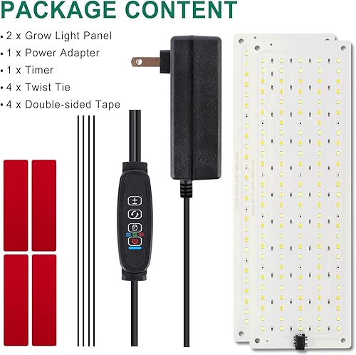 Miniatura 21 de LBW Luz LED de crecimiento, luz de crecimiento de espectro completo con 4 niveles regulables y temporizador de encendido/apagado automático, lámpara