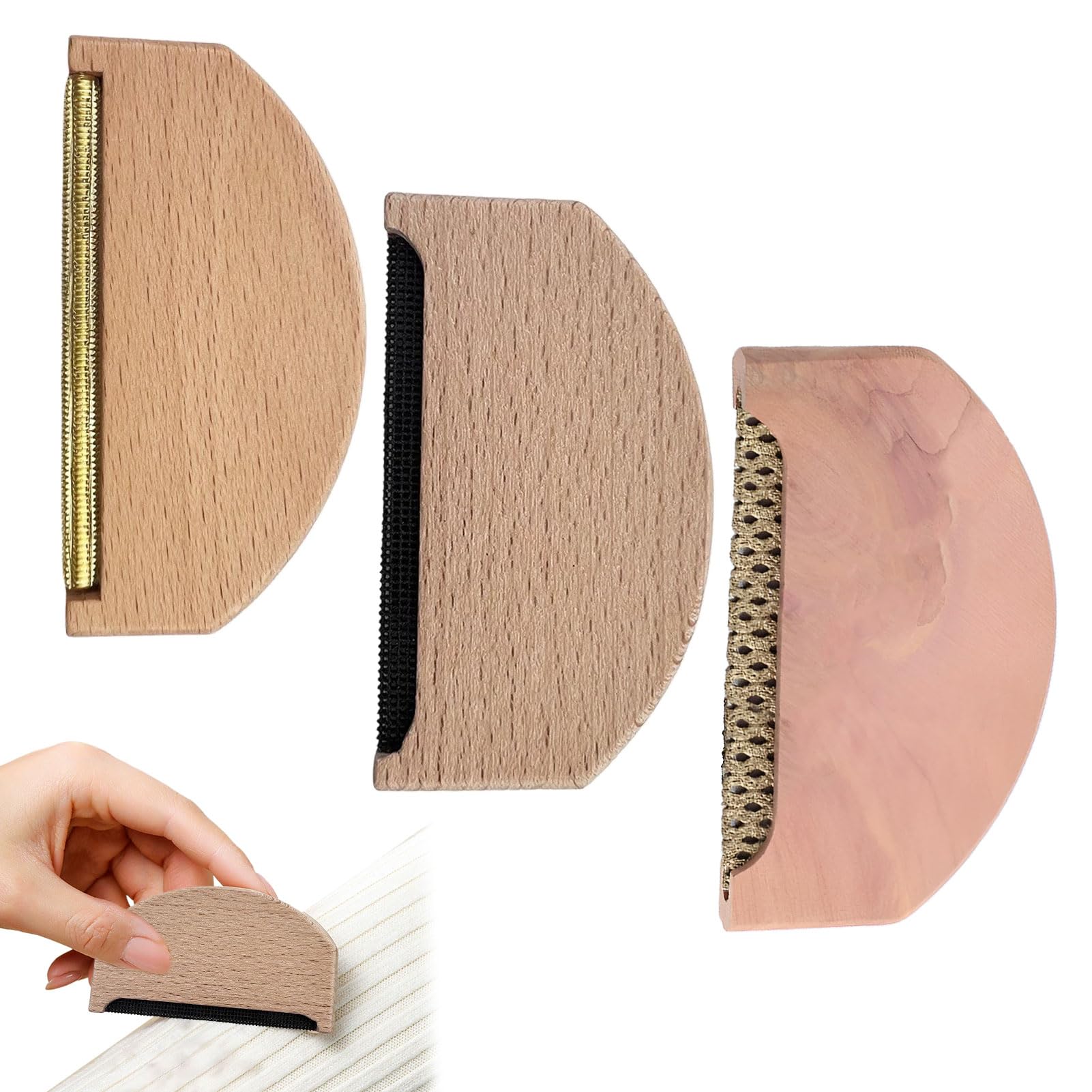 Wood Cashmere Comb,3PCS Portable Sweater Shaver Pilling Combs,Wool Comb Bobble Remover,Wood Pilling Remover,Wooden Fabric Shaver Fuzz Remover for Scarves Woolens Coats Wool Nursing