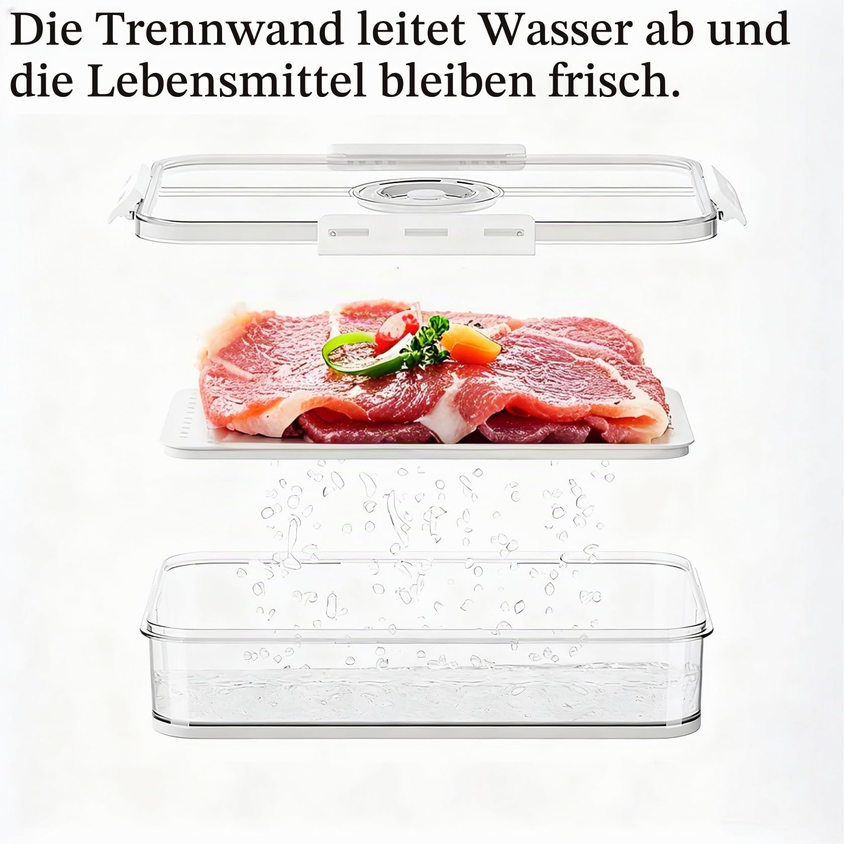 Käsedose und Wurst Aufbewahrung Kühlschrank 2er Set – Aufschnittbox mit Abtropfeinsatz und Timer, Luftdicht, Stapelbar & Transparent, Ideal als Aufschnittboxen für Kühlschrank für Käse und Wurst Küche, Haushalt & Wohnen