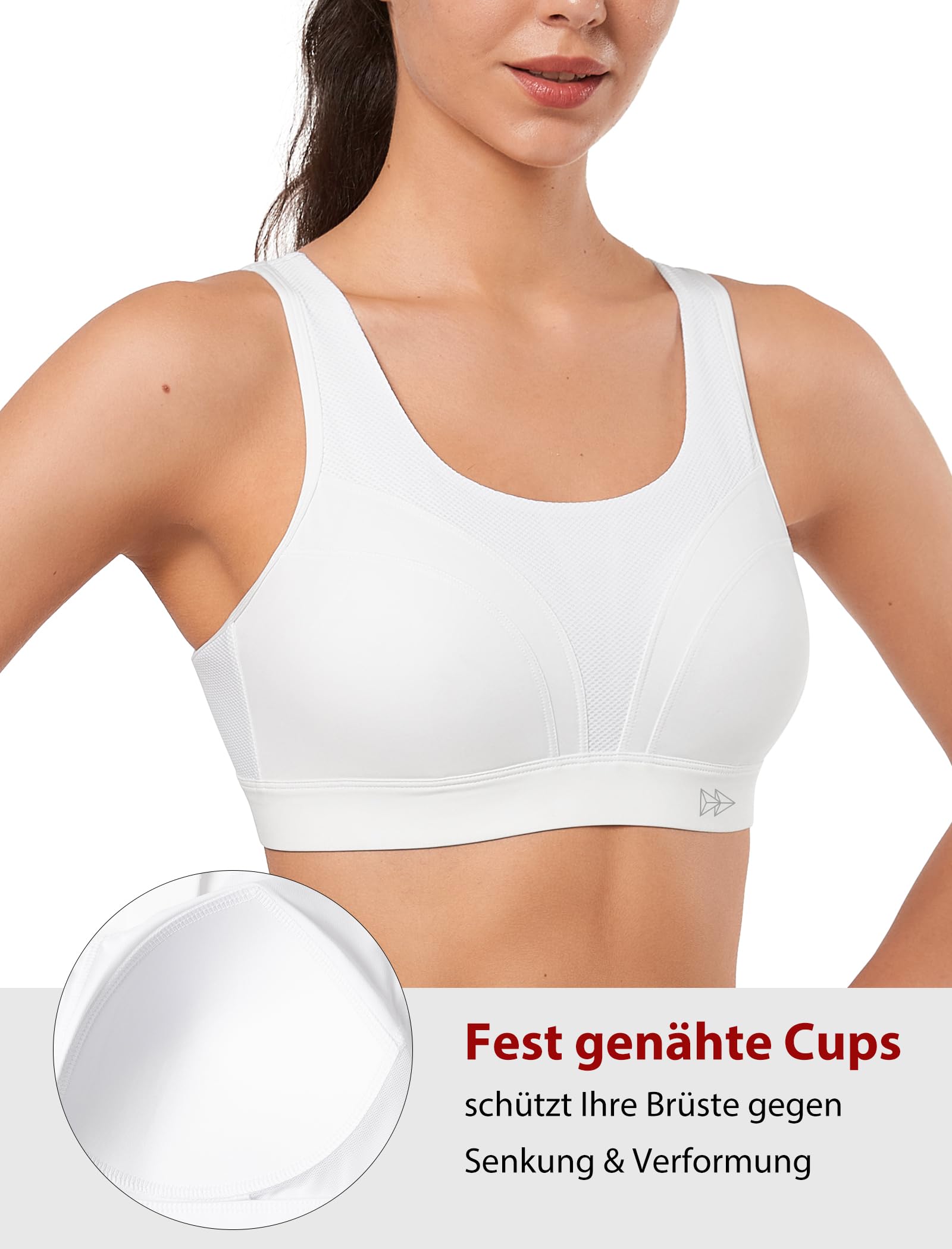 Yvette Limitless Reggiseno Sportivo Donne Ad Alto Impatto Regolabile Croce Indietro Maglia Running Allenamento Bras
