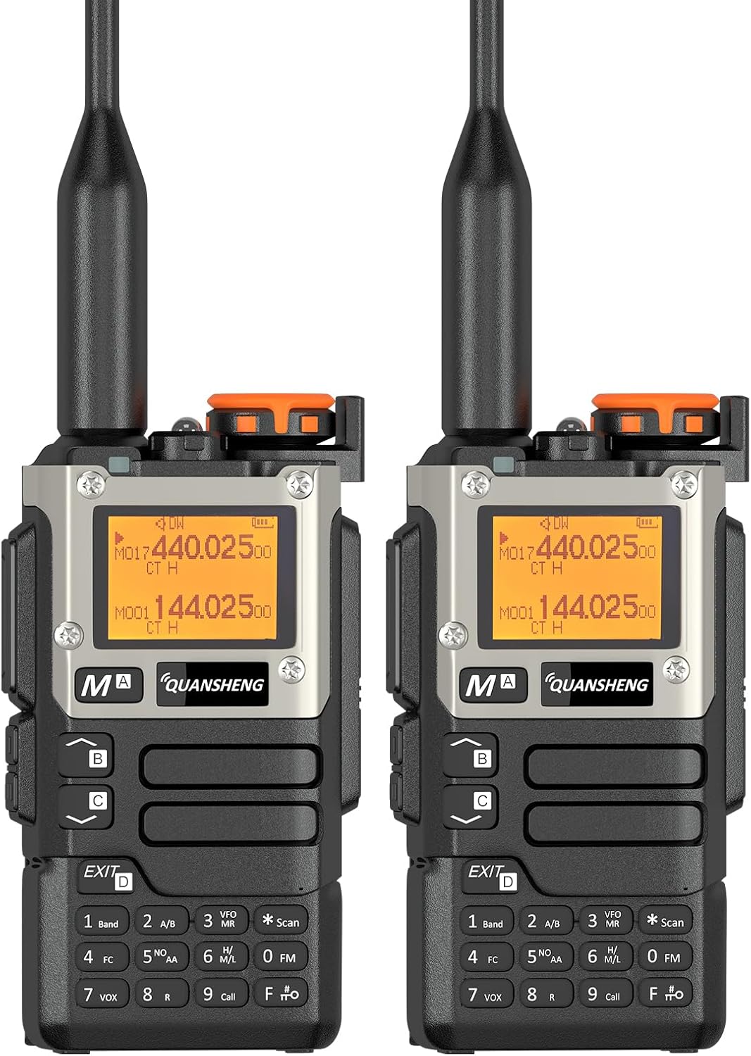 QUANSHENG UV-K5 8 Radio DTMF Walkie Talkie with NOAA Weather Forecast Type-c Charging Dual Band UV-K6 Upgede Version UV-K5 Two Way Radio 2 Pack