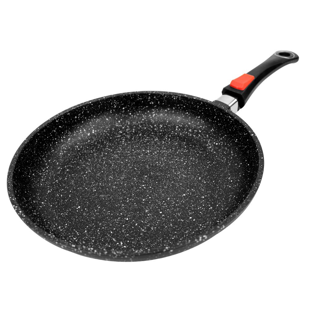 Poêle à frire antiadhésive marbre 30cm avec manche amovible de 3,5L