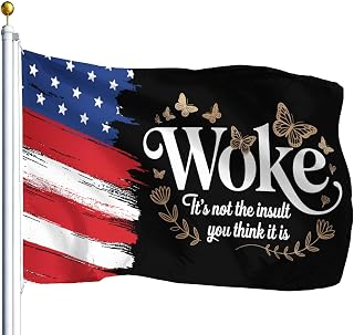 Woke It's Not The Insult You Think It Is Flags For Classroom Humorous Banner Beach