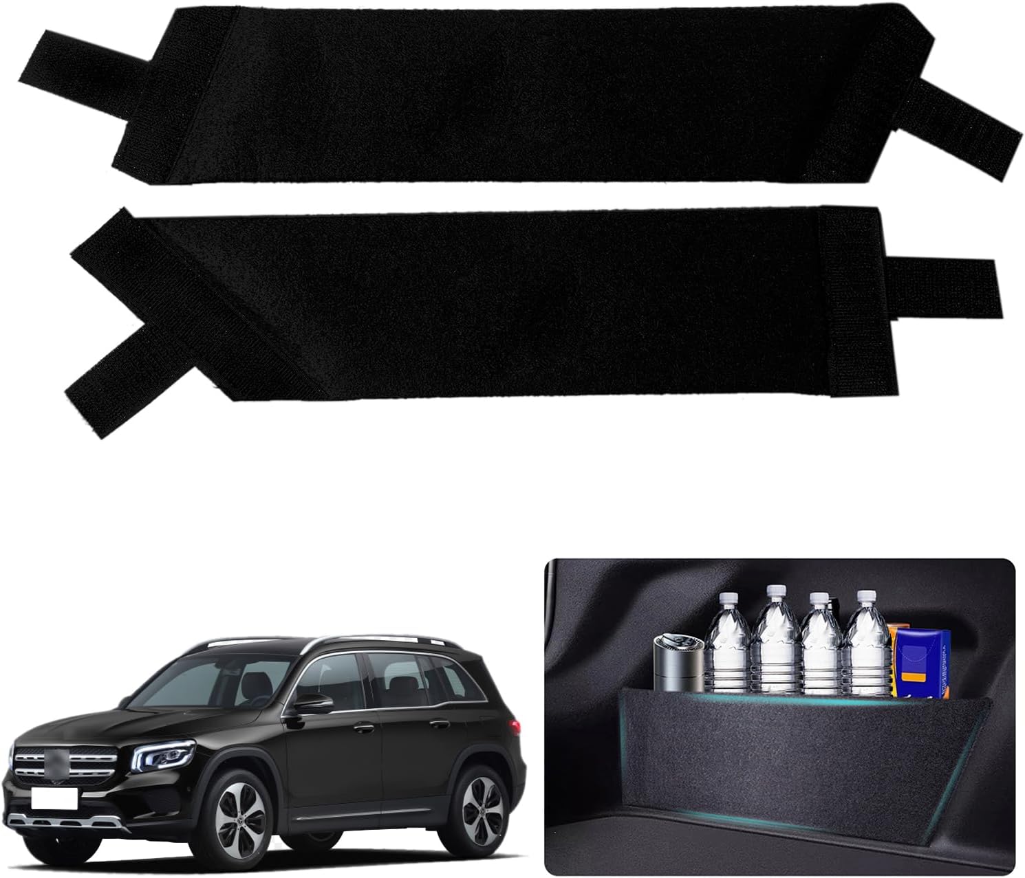 Rear Trunk Organizer Side Divider Sticker fit for 2019-2025 Mercedes Benz GLB Class 5 Passenger Trunk Side Storage Baffle Partition Board for GLB Accessories 2PCS