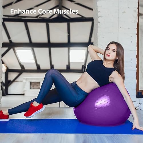 Miniatura 2 de joyibay Juego de equipo de batería cardiovascular, pelota de equilibrio de fitness con bomba y palos de batería cardiovascular de 3.2 onzas, pelota