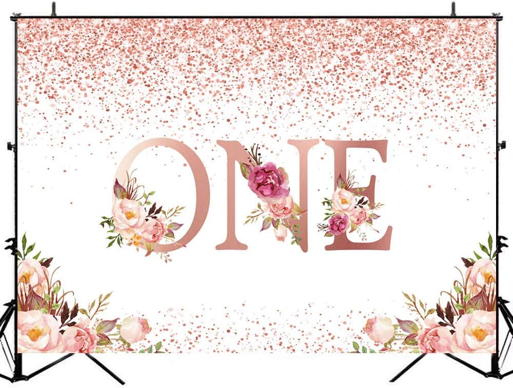 Cheap Avezano Pink Blush Floral First Birthday Backdrop Flower Rose Gold Dots 1st Birthday Background 7x5ft Girls First Birthday Party Photoshoot Banner Decorations Cheap Avezano Pink Blush Floral First Birthday Backdrop Flower Rose Gold Dots 1st Birthday Background 7x5ft Girls First Birthday Party Photoshoot Banner Decorations