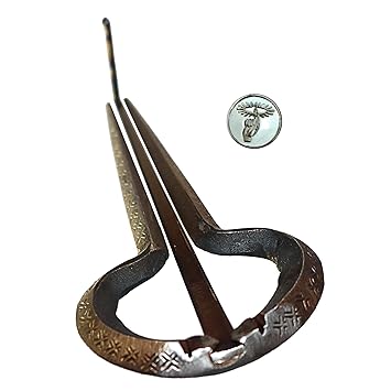 CHAKRADHARI Handmade Morchang Mukhchang Murchang Jew Harp with 1 gm Silver Coin