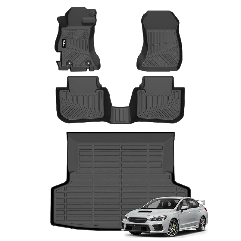 Kit de tapetes automotivos e revestimento de porta-malas para Subaru WRX 2015–2021 em TPE, dianteiro, traseiro e cargo, Wailtnb, 4 peças