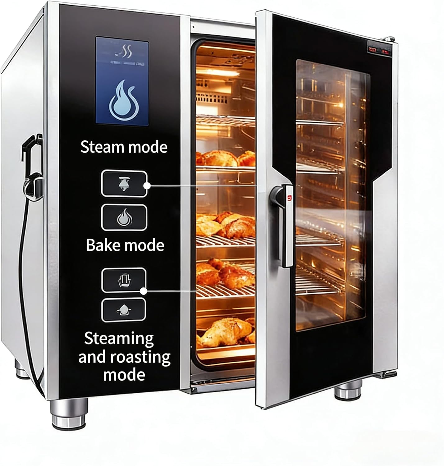 Electric Oven, Countertop Convection Oven, Fast Heating, Non-Stick Interior, Multi-Function for Baking, Roasting & Toasting, Energy Efficient