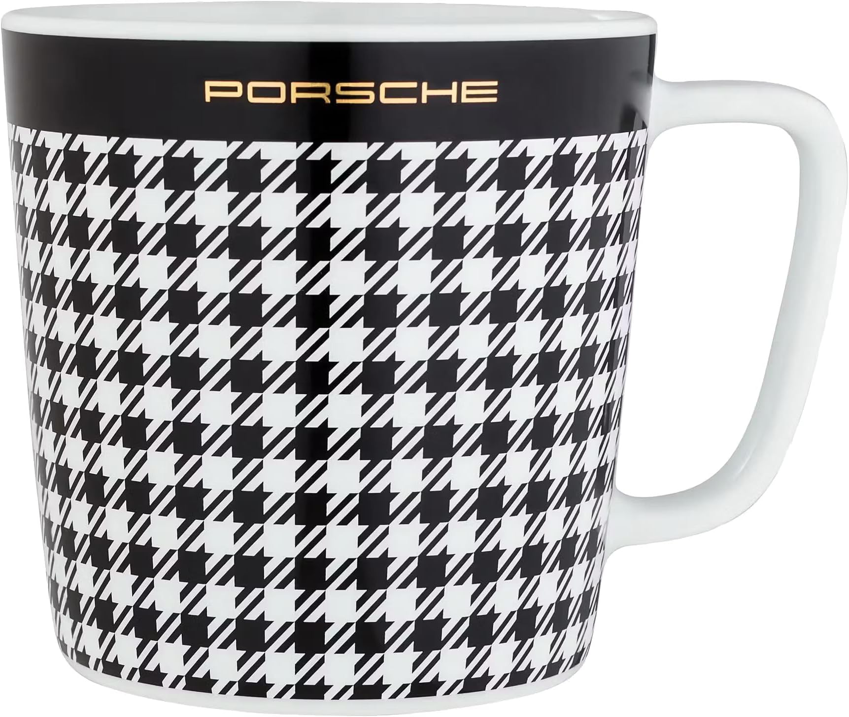 Porsche Collector's Cup No. 7, Iconic Pepita Look, Coffee Mug, Black