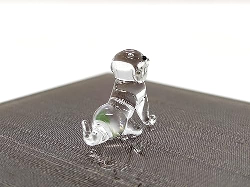 Miniatura 6 de Sansukjai - Figuras pequeñas de cristal sopladas a mano de cristal transparente coleccionables regalo para amantes de los perros decoración del hogar