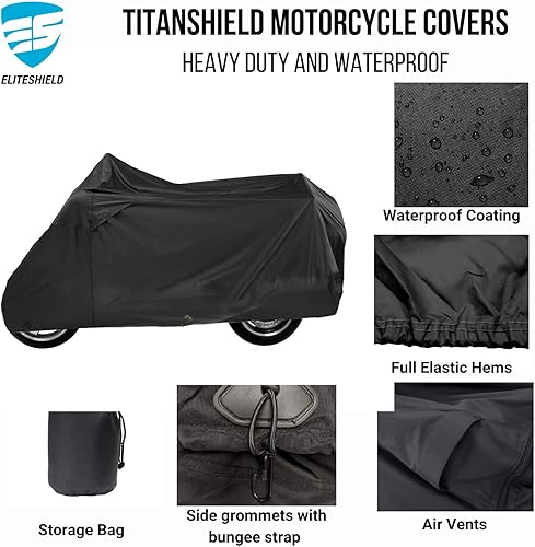 Miniatura 2 de Funda de motocicleta de lujo, impermeable, protección para todo tipo de clima, protección universal para motocicleta, poliéster a prueba de