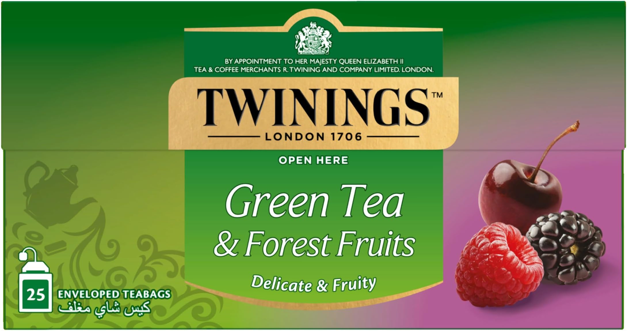 Green Tea And Forest Fruits 37.5 Gm 25 Tea Bags
