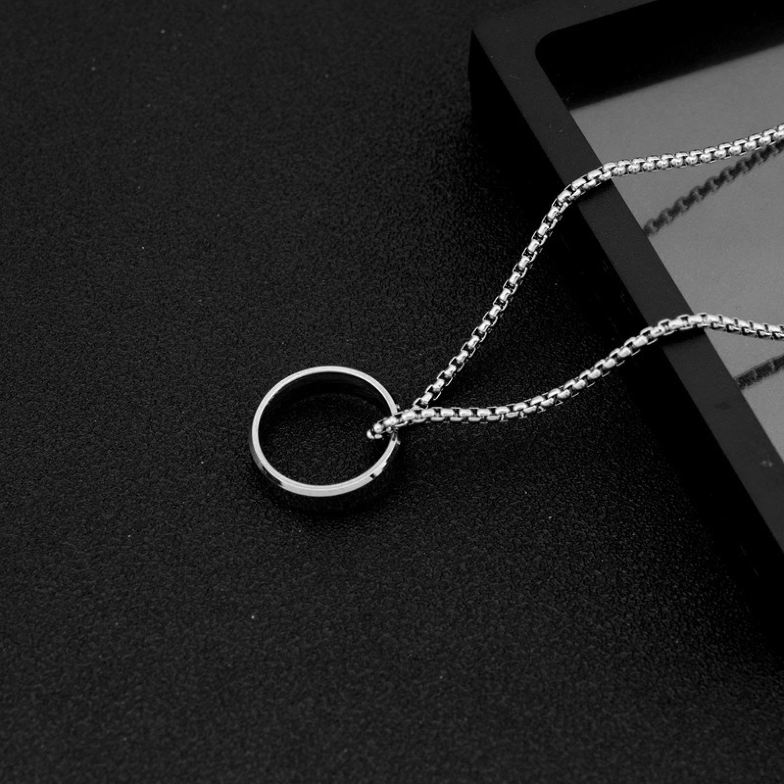 Collana Donna Collane a Catena con Ciondolo Collana ad Anello Collana Lunga con Maglietta Collane Versatili a Strati per Uomo e Donna