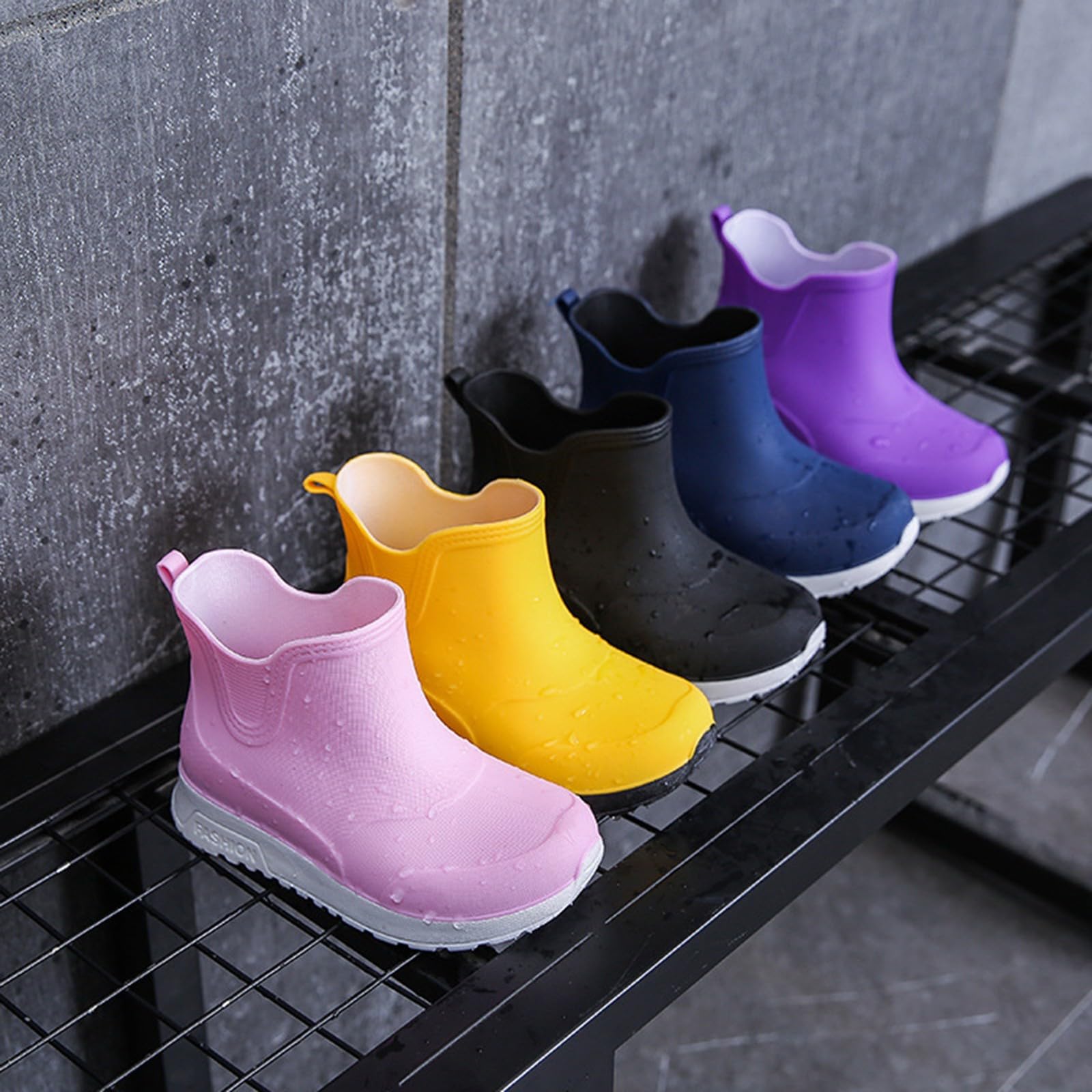 Botas de agua para niños, botas de lluvia para niños, zapatos de lluvia cómodas, botas de lluvia para primavera y verano, botas de lluvia impermeables, botines antideslizantes, botas de lluvia