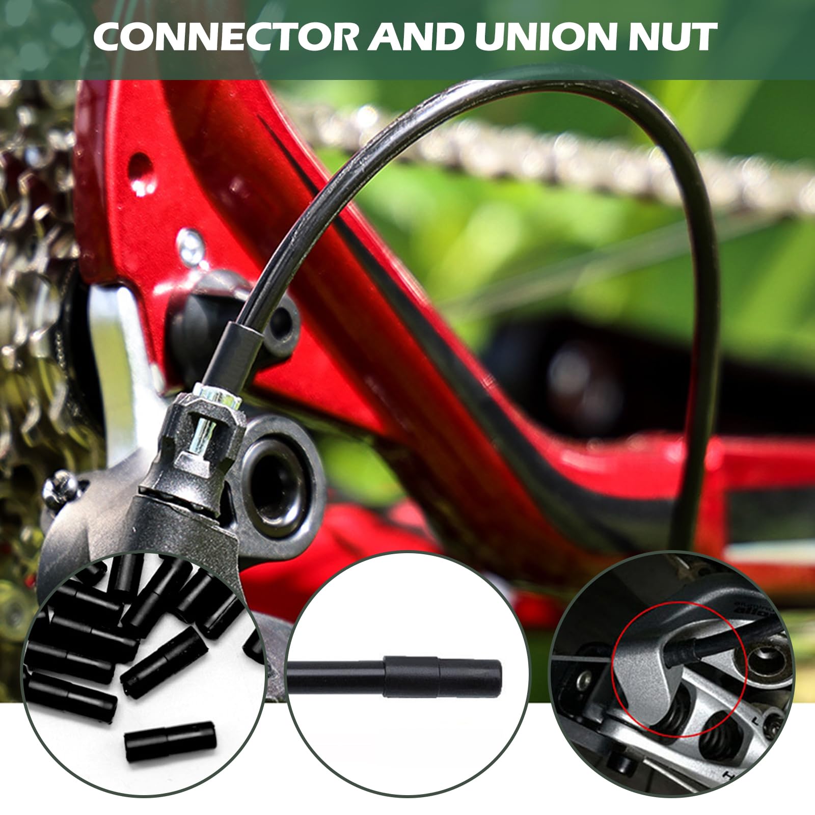 Cavo Freno Bicicletta, 10 Metri Set Di Cavi Freno Bicicletta, Ø5mm Guaina Cavo Freno Bici Con 20 Tappi Terminali, Cavo Del Freno Della Bici Per Mtb Montagna E Biciclettas Da Strad, Nero