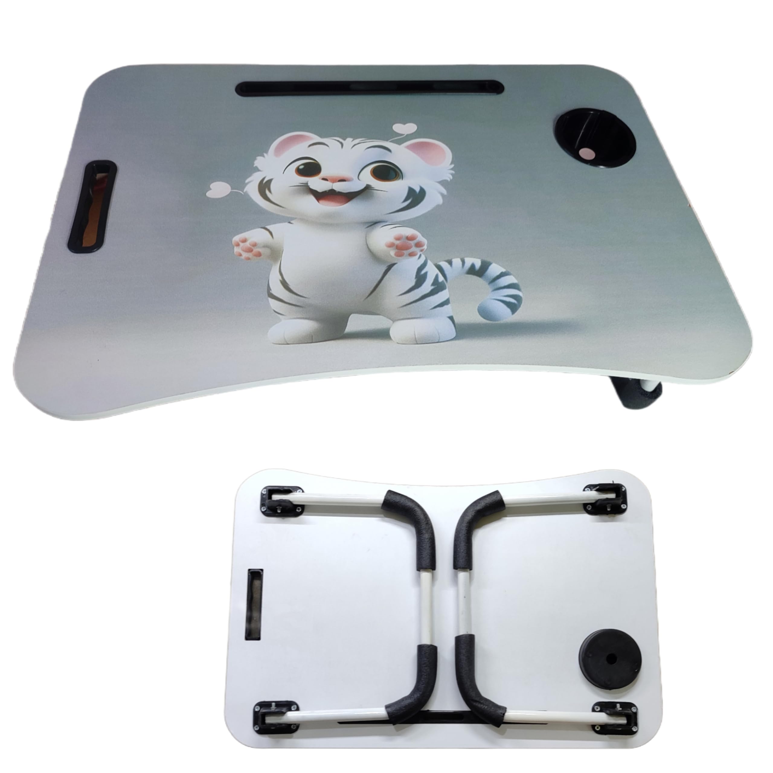 HZ HUZOYA Multipurpose Foldable Laptop & Study Table with Cup Holder | Study Foldable Table for Students | Bed Table, Breakfast Table | Foldable Non-Slip Legs | Printed Kid’s Table (Cat) (B0DD1NVZT6) Amazon Price History, Amazon Price Tracker