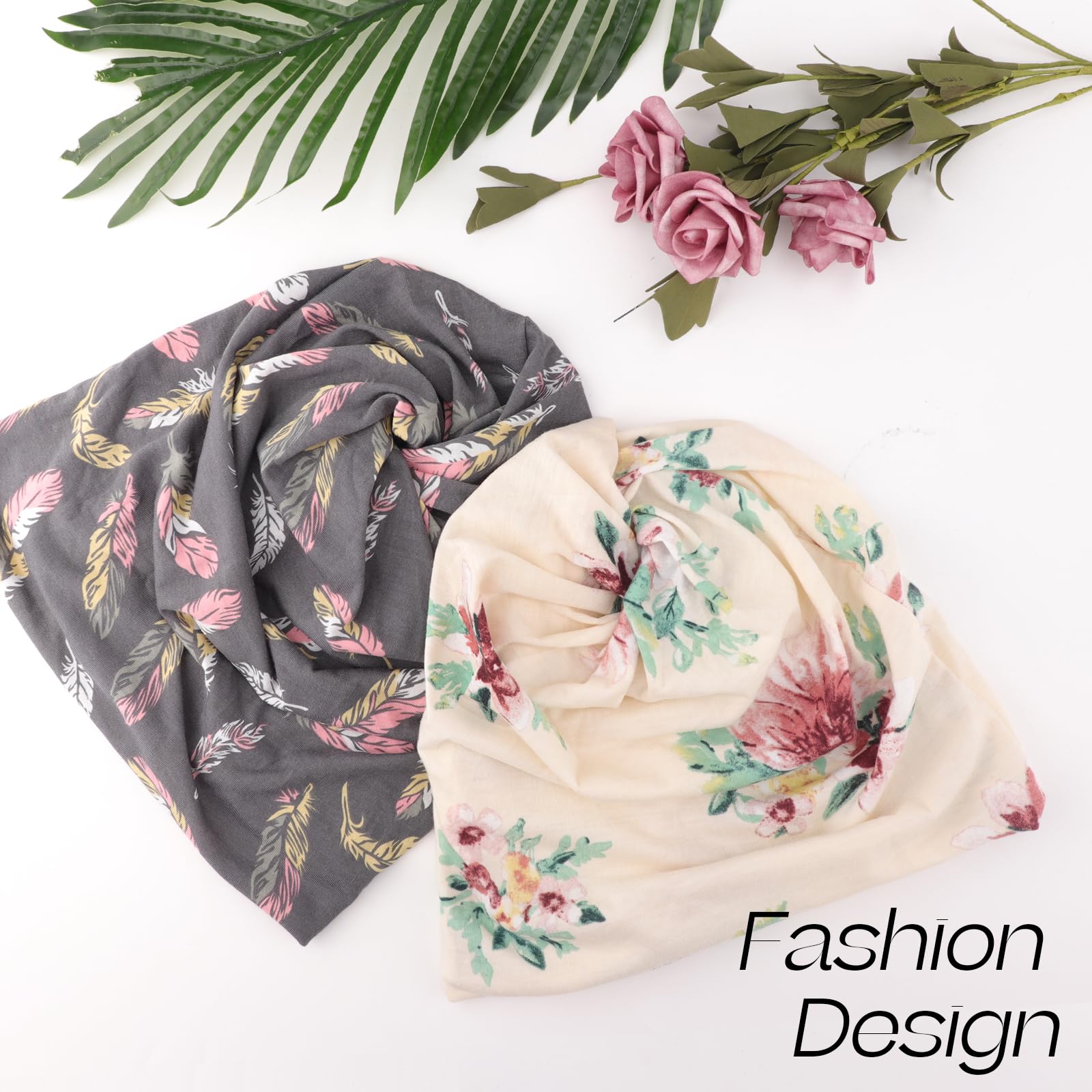 DRESHOW Bonnet Souple Bonnets Chapeaux Femme Slouch Jersey Léger Respirant Bonnet Tombant Chapeau pour Chimio Femmes