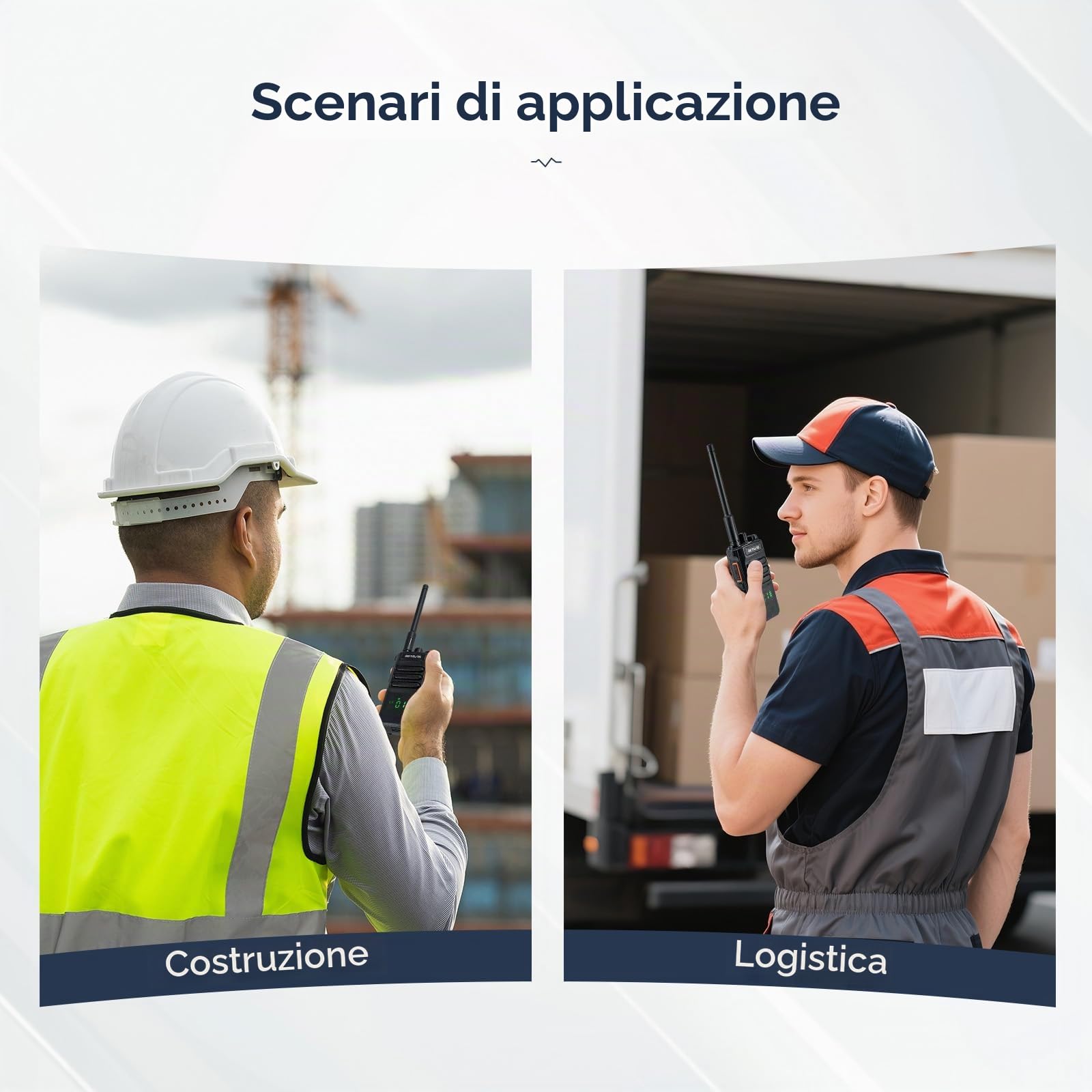 Retevis RT86 Walkie Talkie Lungo Raggio, Walkie Talkie per Magazzini | Professionali Radio Ricetrasmittenti con Presa a 6 Vie, Torcia Elettrica, 2600mAh, Walkie-Talkie per Edilizia, Magazzino
