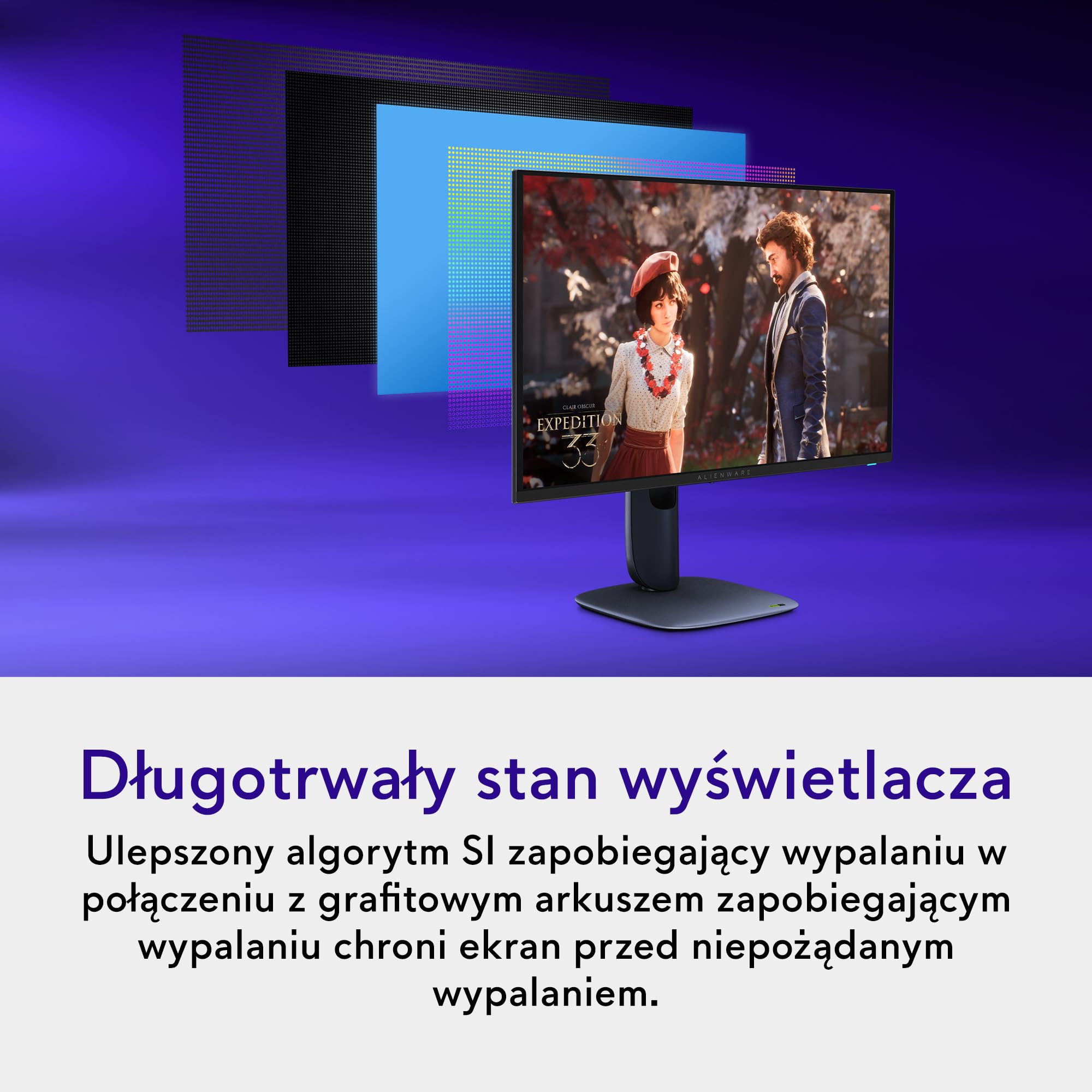 Alienware 27 4K QD-OLED monitor gamingowy AW2725Q – 27,7 cala 4K UHD QD-OLED 240 Hz, kompatybilny z NVIDIA G-SYNC, AMD FreeSync Premium Pro