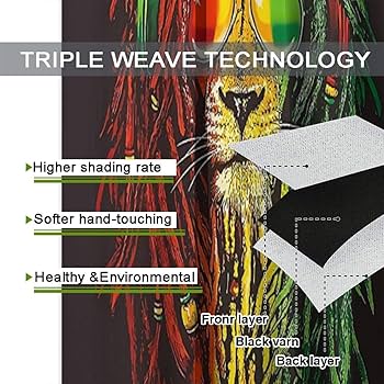 Amazon｜DAOLOWE 遮光カーテン 2枚セット,レゲエラスタライオン