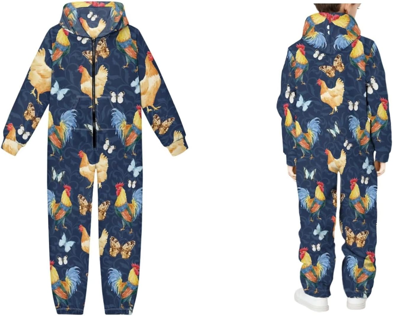 Coloranimal Family Matching Onesie Pajamas Size S-4XL for Women Men Kids Adult Kid Hoody Jumpsuits