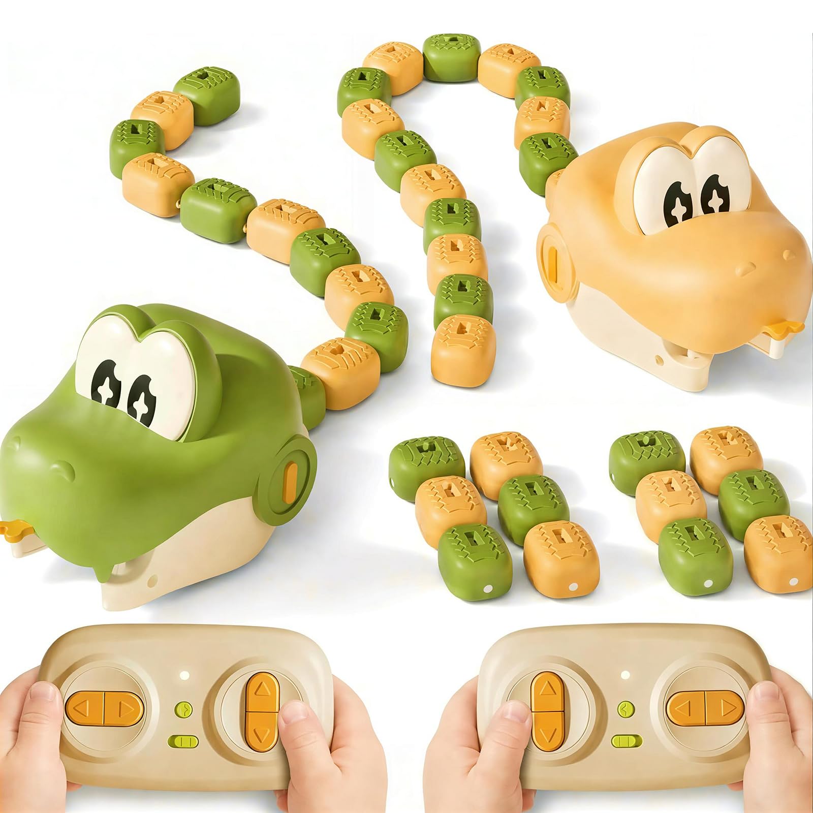 Baomaeyea Magnetic Snake Game Toy,Remote Control with Lights & Sounds