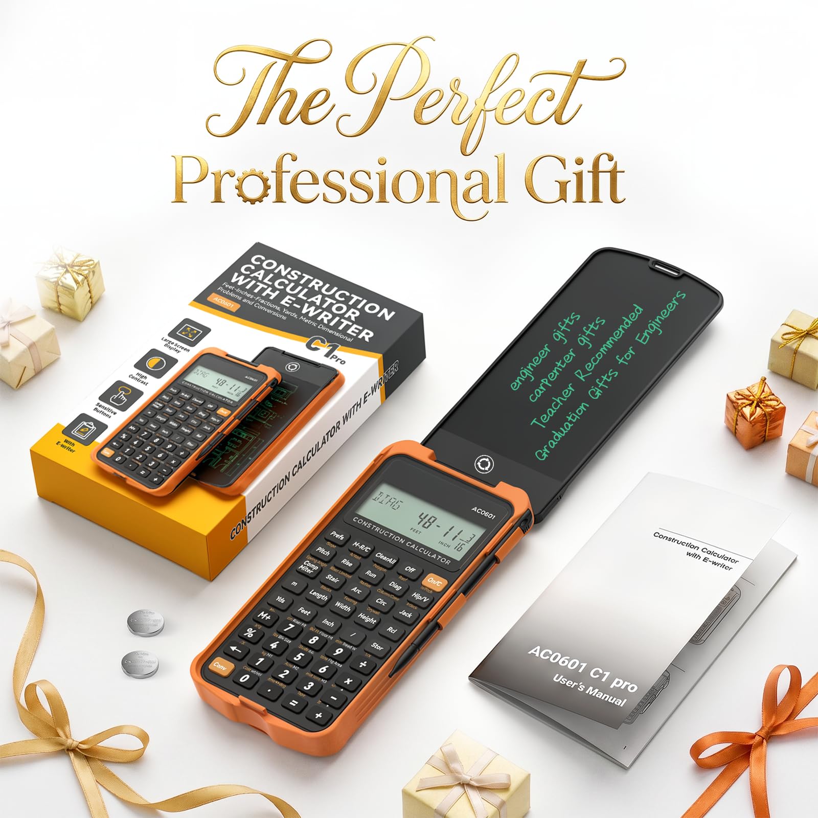 Construction Calculator with Writing Tablet - ROKFIX -7